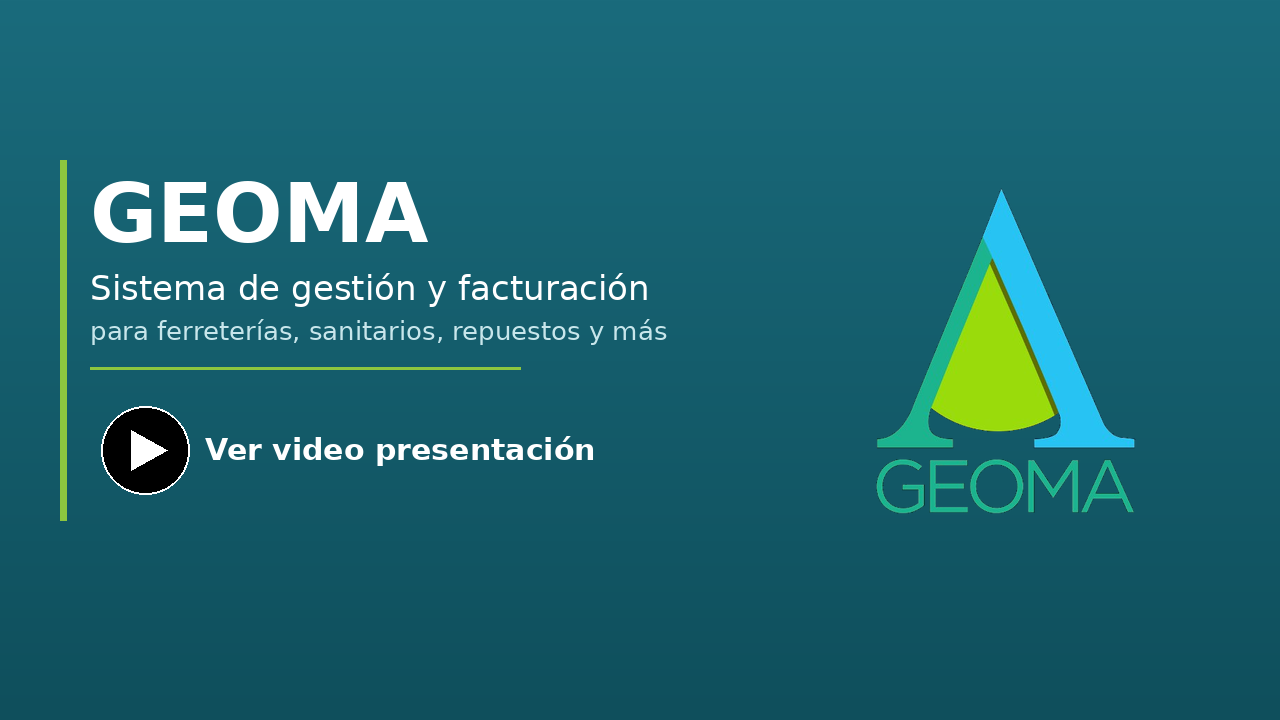 Ver video presentación GEOMA – Sistema de gestión y facturación